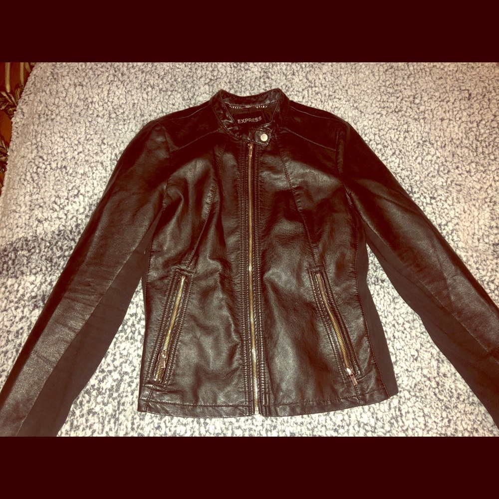Express leather jacket large